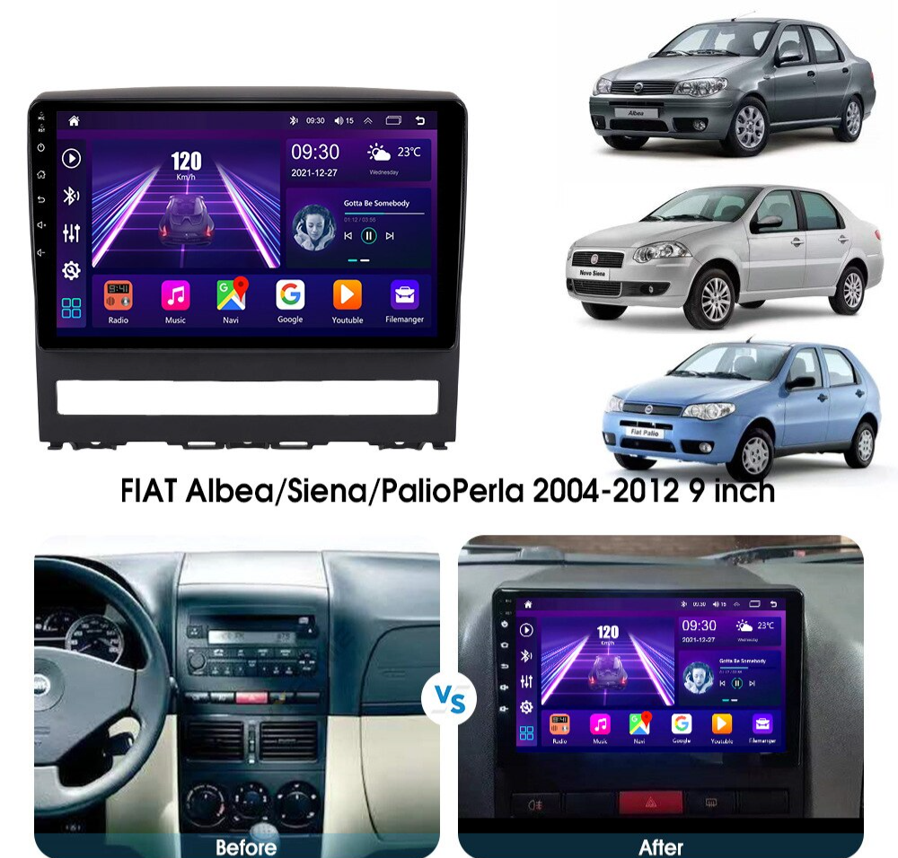 FİAT ALBEA PALİO 9'İNCH ANDROİD MULTİMEDYA CİHAZI 12/256CARPLAY