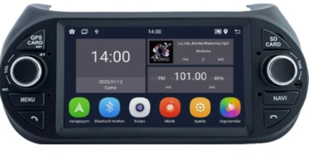 FiAT FİORINO ORJİNAL GÖRÜNÜMLÜ CİHAZI CARPLAY