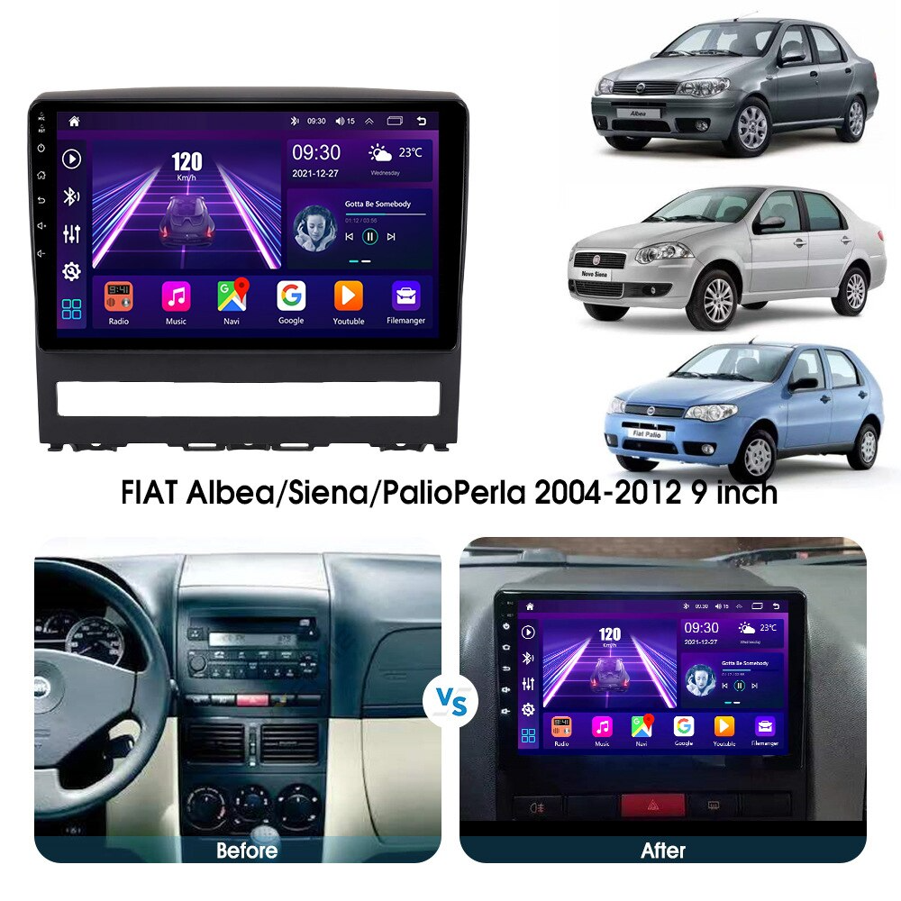 FİAT ALBEA PALİO 9'İNCH ANDROİD MULTİMEDYA CİHAZI 4/64 CARPLAY