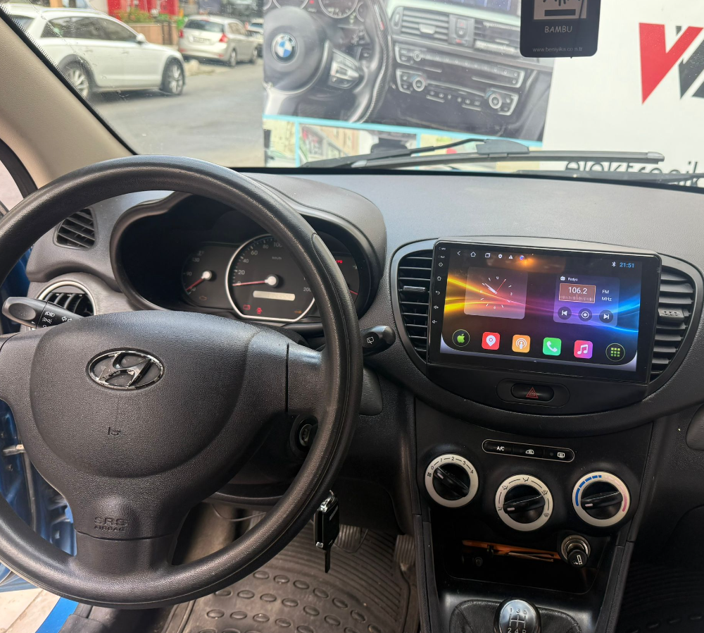HYUNDAİ İ10 2007,2013 9"ANDROİD MULTİMEDYA CİHAZI 8/128 CARPLAY